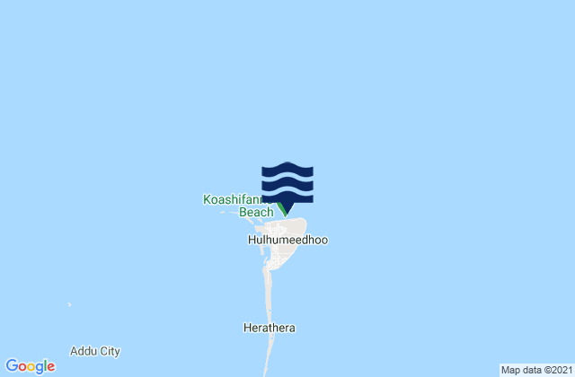 Meedhoo, Maldivesの潮見表地図