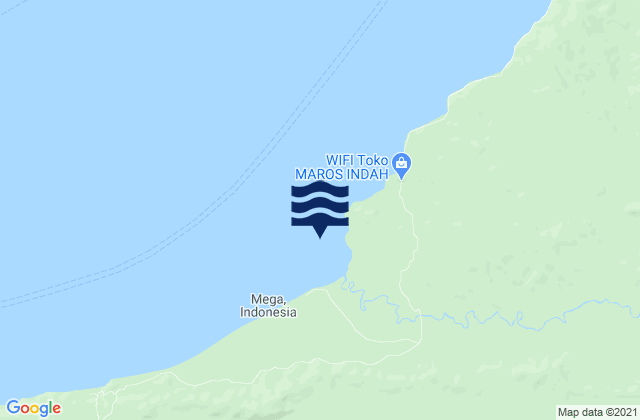 Mega, Indonesiaの潮見表地図