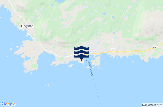 Melbu, Norwayの潮見表地図