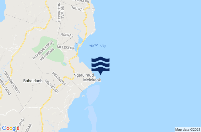 Melekeok Village, Palauの潮見表地図