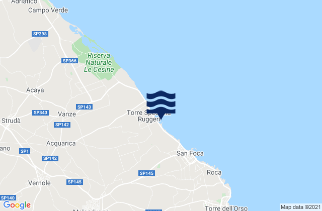 Melendugno, Italyの潮見表地図