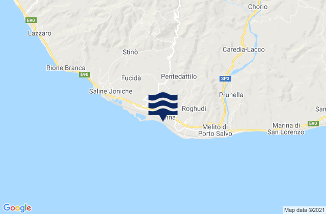 Melito di Porto Salvo, Italyの潮見表地図