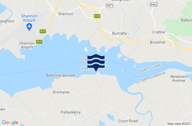 Mellon Point, Irelandの潮見表地図