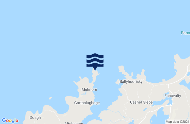 Melmore Head, Irelandの潮見表地図