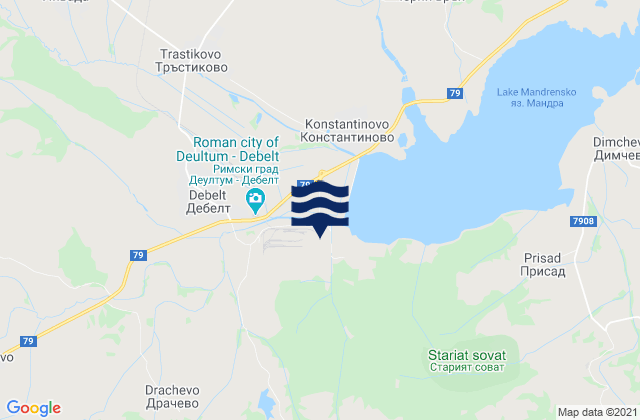 Melnitza, Bulgariaの潮見表地図