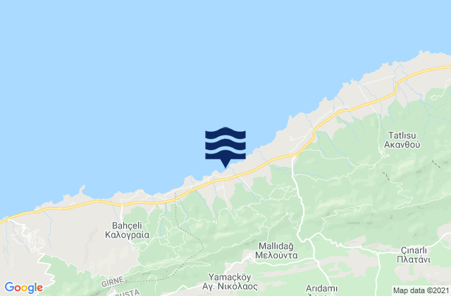 Meloúnta, Cyprusの潮見表地図