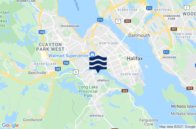 Melville Island, Canadaの潮見表地図