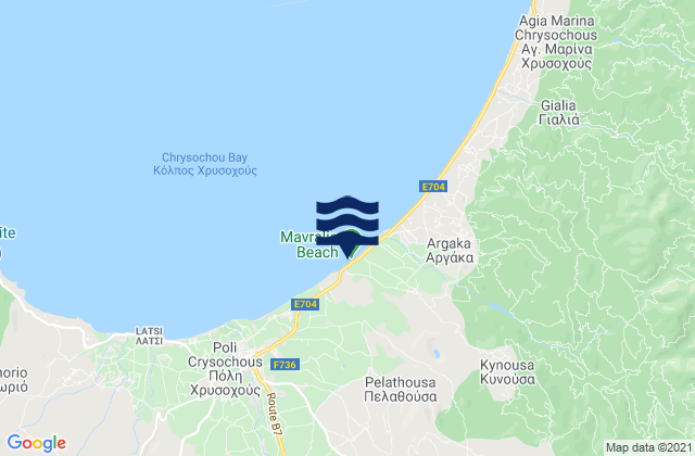 Meládeia, Cyprusの潮見表地図