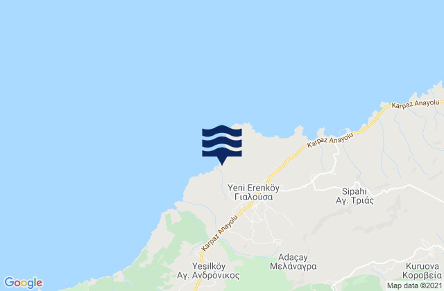 Melánarga, Cyprusの潮見表地図