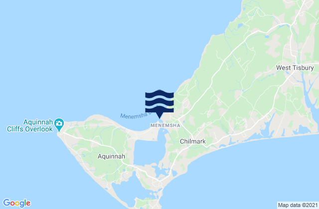 Menemsha Harbor Ma, United Statesの潮見表地図