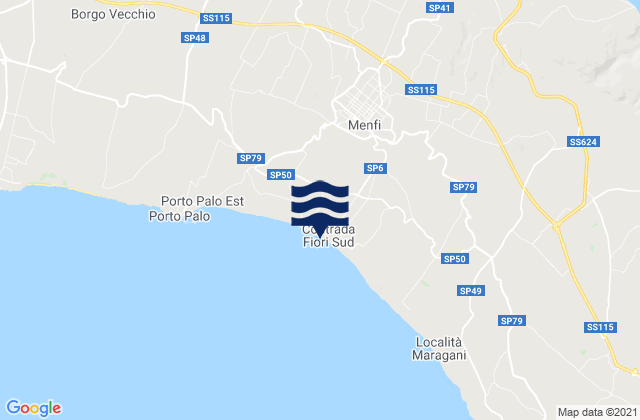 Menfi, Italyの潮見表地図
