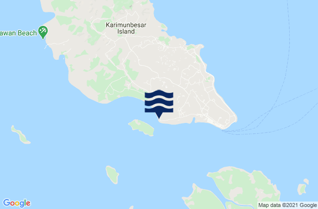 Meral, Indonesiaの潮見表地図