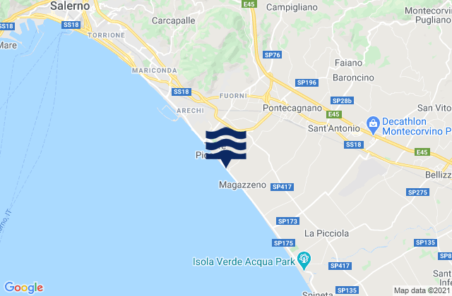 Mercato, Italyの潮見表地図