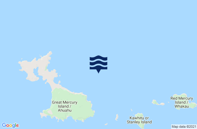 Mercury Islands (Iles d'Haussez), New Zealandの潮見表地図