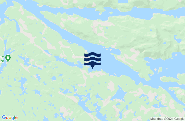 Mereworth Sound, Canadaの潮見表地図