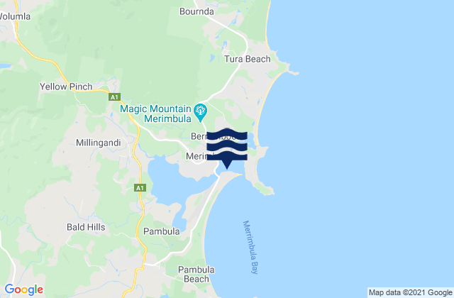 Merimbula, Australiaの潮見表地図