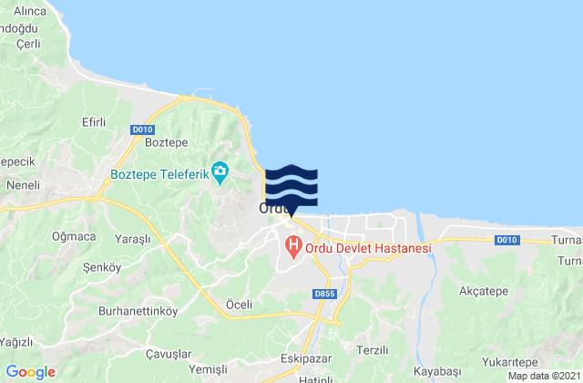 Merkez, Turkeyの潮見表地図