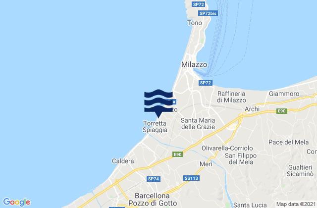 Merì, Italyの潮見表地図
