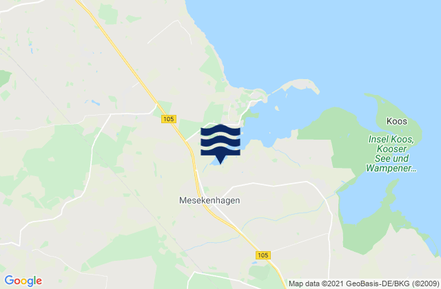 Mesekenhagen, Germanyの潮見表地図