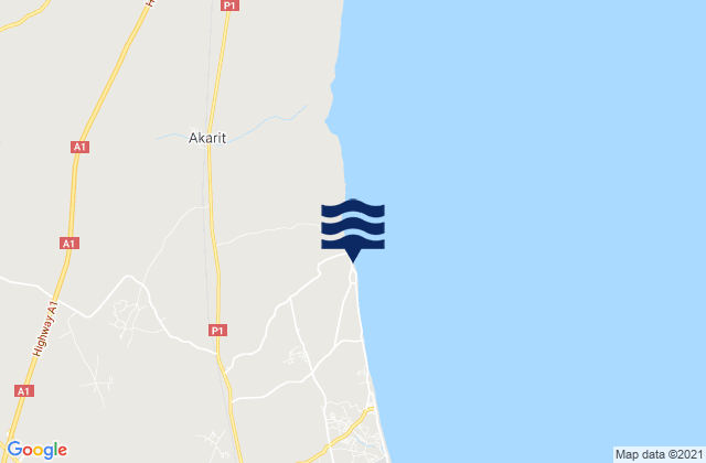 Metouia, Tunisiaの潮見表地図
