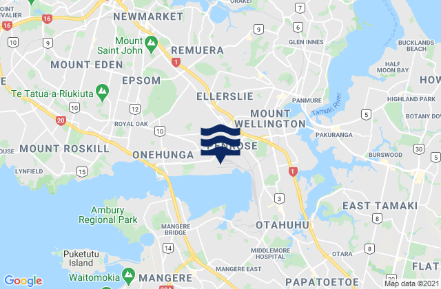 Metroport Auckland, New Zealandの潮見表地図