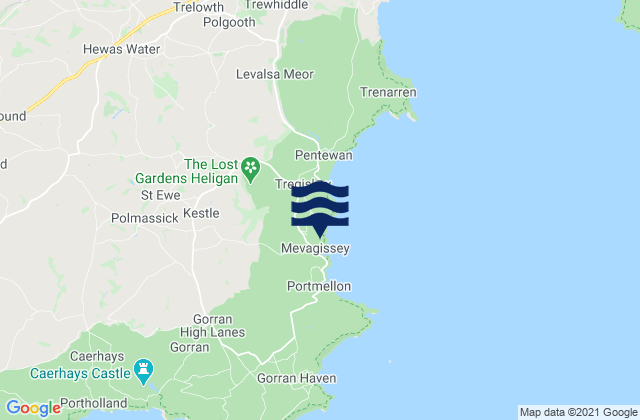Mevagissey, United Kingdomの潮見表地図