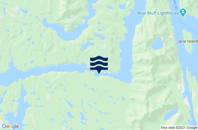 Meyers Narrows, Canadaの潮見表地図
