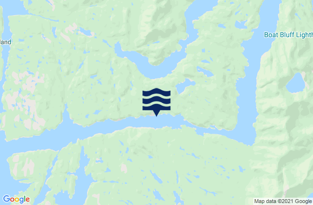 Meyers Narrows Meyers Passage, Canadaの潮見表地図