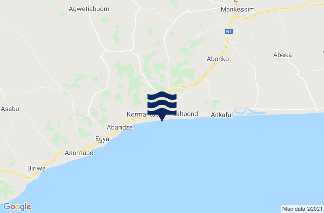 Mfatseman, Ghanaの潮見表地図