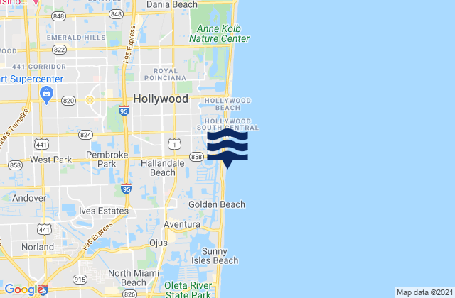 Miami Gardens, United Statesの潮見表地図