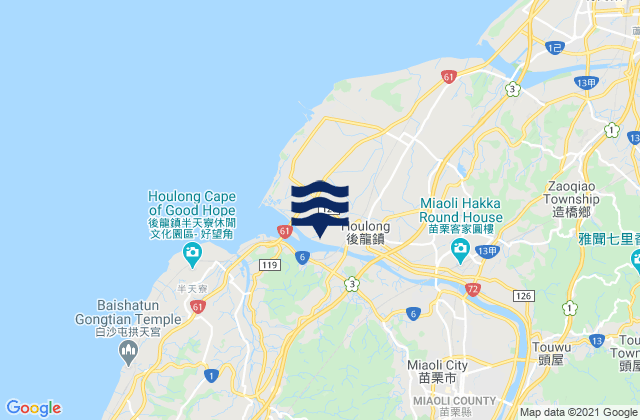 Miaoli, Taiwanの潮見表地図