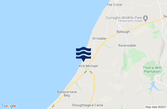 Michael, Isle of Manの潮見表地図