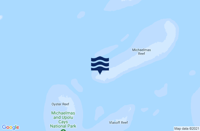 Michaelmas Cay, Australiaの潮見表地図