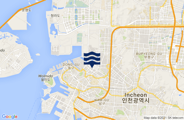 Michuhol, South Koreaの潮見表地図