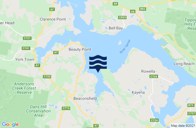 Middle Arm, Australiaの潮見表地図
