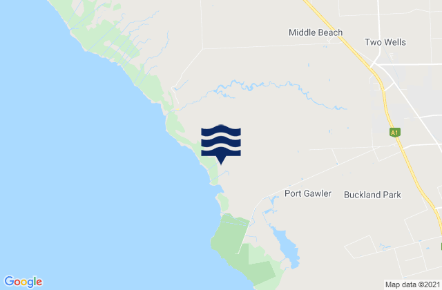 Middle Beach, Australiaの潮見表地図