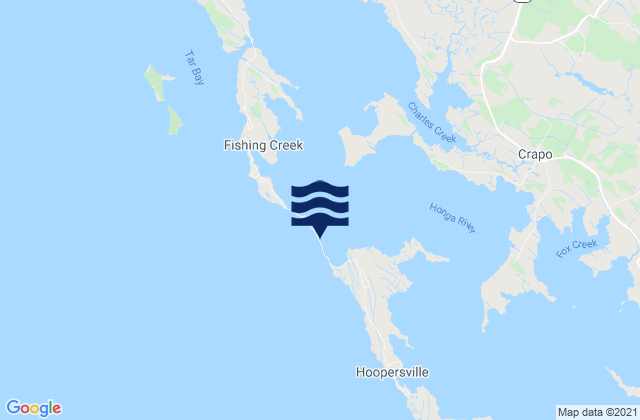Middle Hooper Island, United Statesの潮見表地図