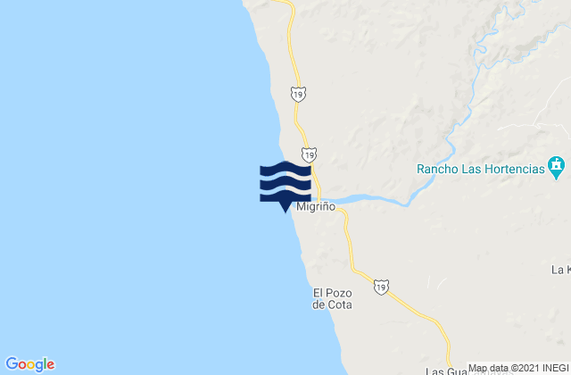 Migrino, Mexicoの潮見表地図