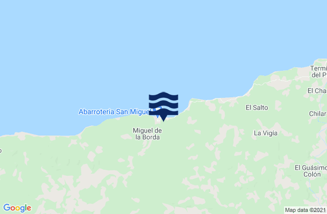 Miguel de La Borda, Panamaの潮見表地図