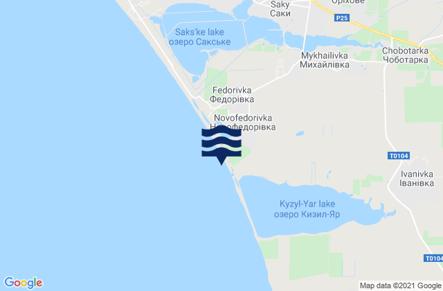 Mikhaylovka, Ukraineの潮見表地図