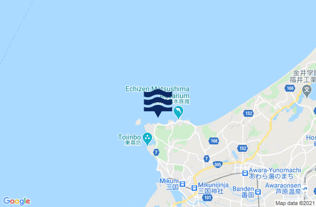 Mikuni Ko, Japanの潮見表地図
