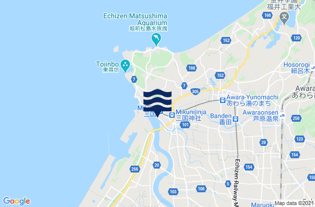 Mikuni, Japanの潮見表地図