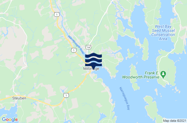 Milbridge, United Statesの潮見表地図