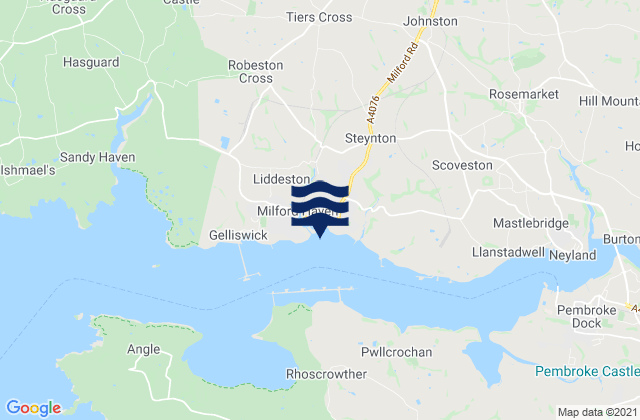 Milford Haven, United Kingdomの潮見表地図