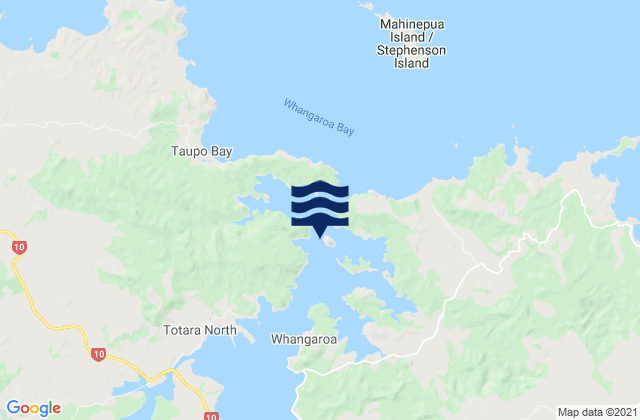 Milford Island (Wairaupo Island), New Zealandの潮見表地図