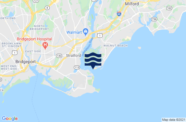 Milford Point, United Statesの潮見表地図