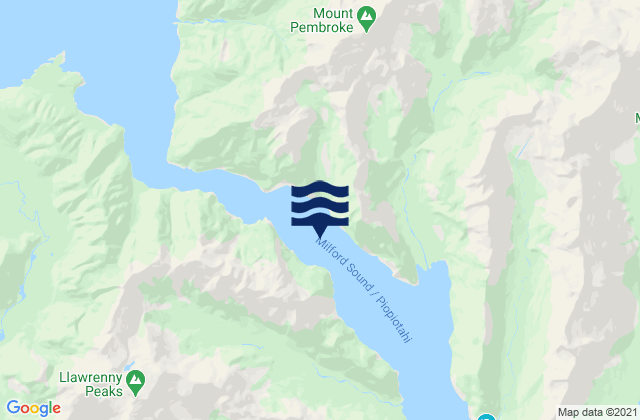 Milford Sound/Piopiotahi, New Zealandの潮見表地図