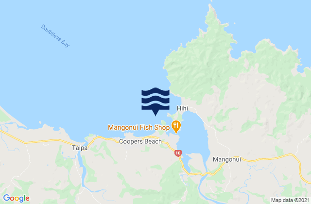 Mill Bay, New Zealandの潮見表地図