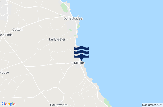Millisle, United Kingdomの潮見表地図