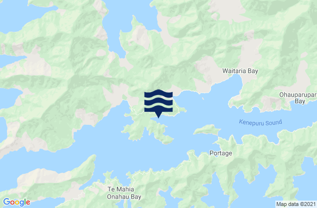 Mills Bay, New Zealandの潮見表地図